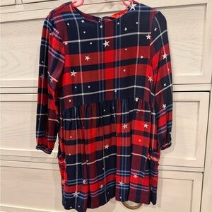 Joules Navy and Red Star Pattern Dress